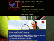 Tablet Screenshot of crossroadstennis.com